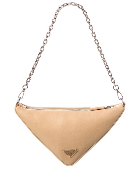 Prada Triangle Leather Shoulder Bag