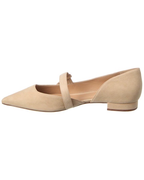 Alexandre Birman Asymmetric Clarita Suede Mary Jane Flat