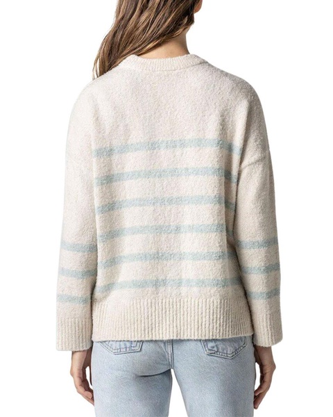 Lilla P Easy Striped Pullover Wool-Blend Sweater