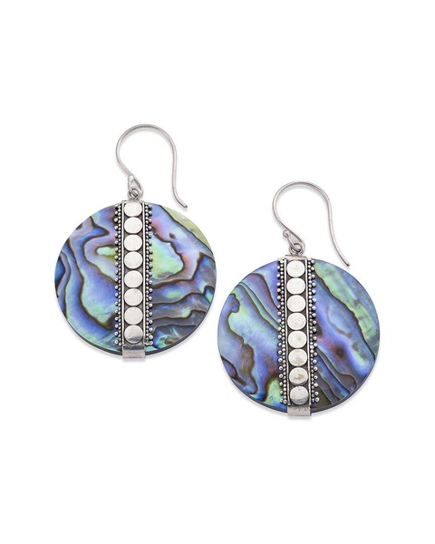 Samuel B. Silver Abalone Dot Earrings