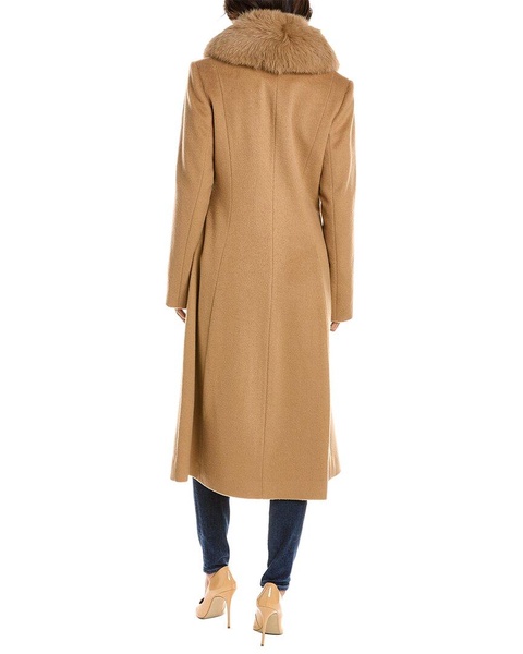 sofiacashmere Oversized Collar Wool-Blend Coat