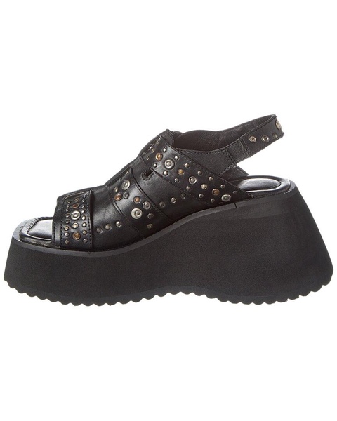 Free People Ace Studded Leather Wedge Sandal