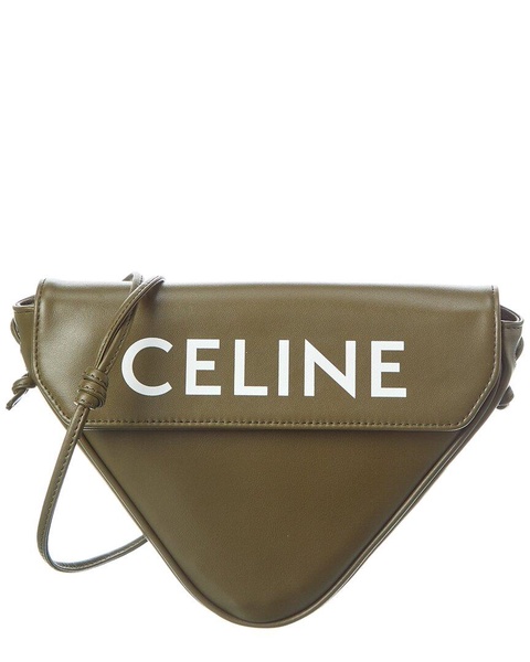 CELINE Triangle Leather Shoulder Bag