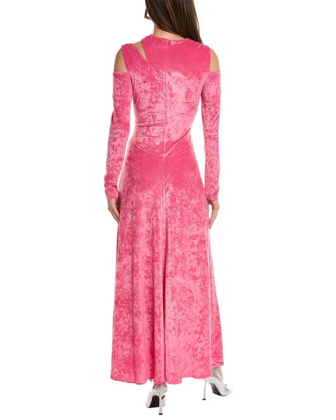 GANNI Velvet Jersey Maxi Dress