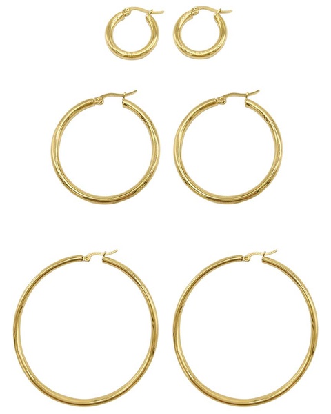 ADORNIA 14K Plated Hoops