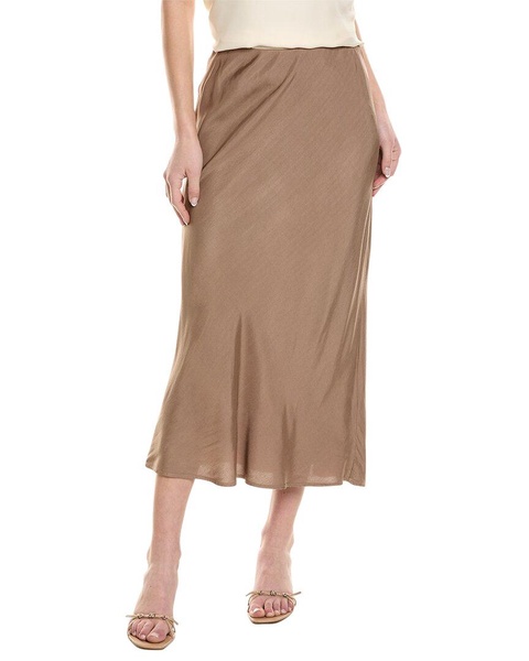 Stateside Satin Midi Skirt