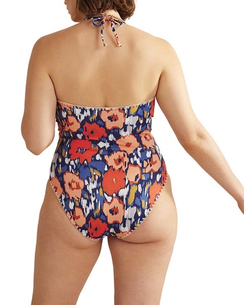 Boden Crochet Trim Wrap Swimsuit