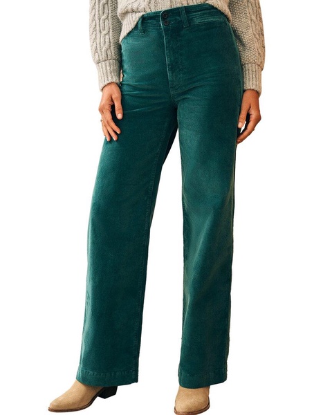 Faherty Stretch Corduroy Wide Leg Pant