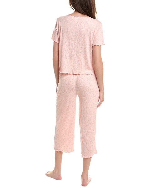 2pc sleep cardigan & crop pant set