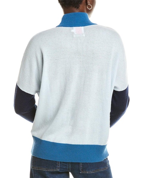 wool & cashmere-blend color block jumper