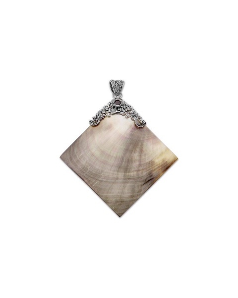 Samuel B. Silver Garnet Pearl Pendant