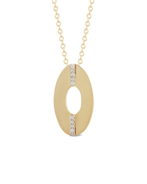 I. Reiss 14K 0.06 ct. tw. Diamond Small Open Oval Necklace