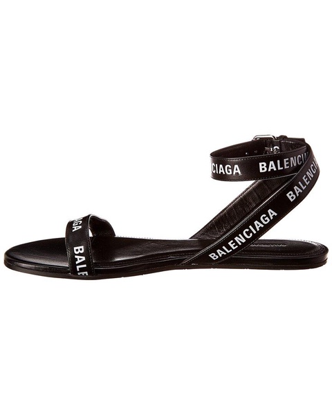 Balenciaga Logo Leather Sandal