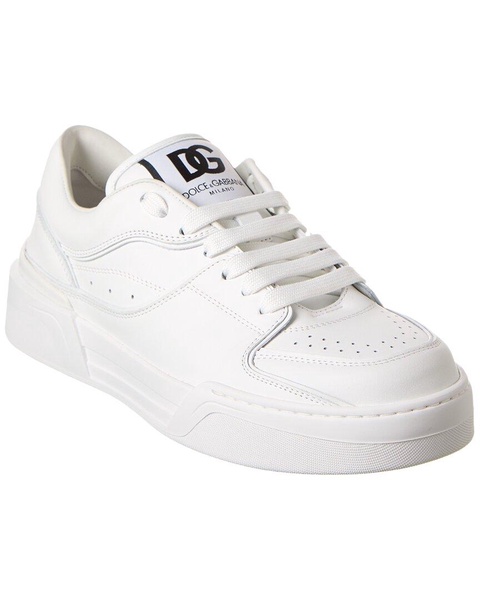 White Leather Sneakers with Logo Details