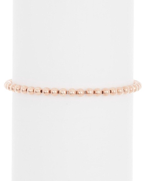 ADORNIA 14K Rose Gold Vermeil Ball Bead Bracelet