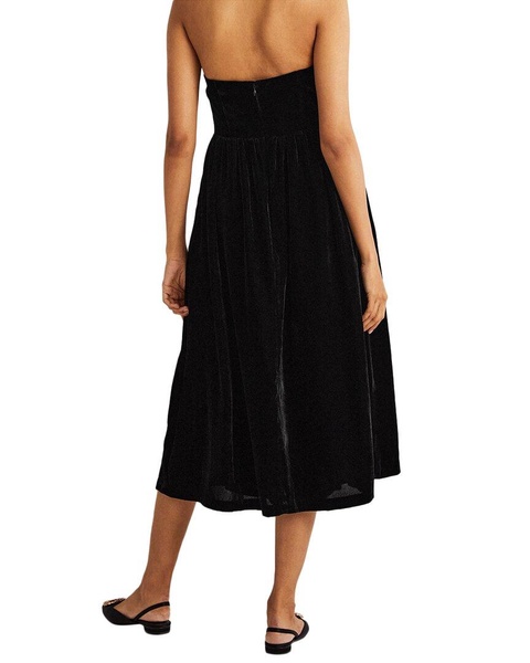 Boden Strapless Velvet Midi Dress