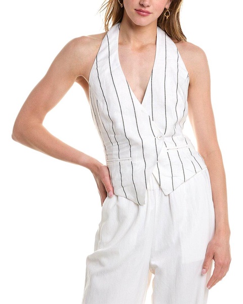 Nicholas Aurelia Asymmetrical Linen Vest