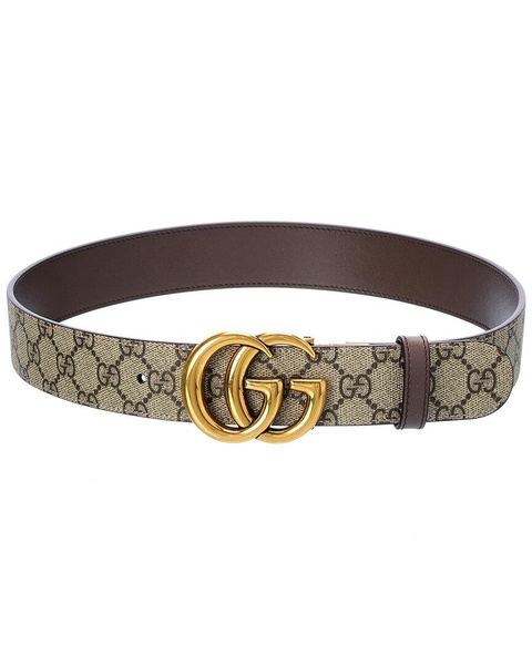 Gucci GG Marmont Reversible GG Supreme Canvas & Leather Belt