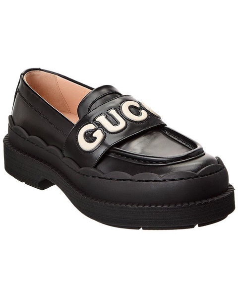 Gucci Logo Leather Loafer