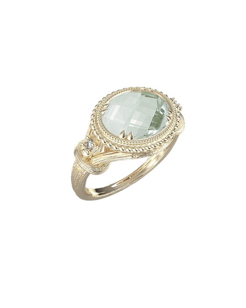 I. REISS 14K 2.55 ct. tw. Diamond & Green Amethyst Ring