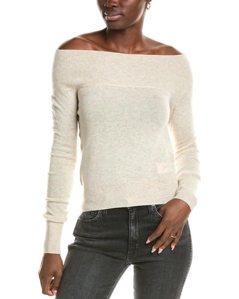 wool & cashmere-blend off the shoulder jumper