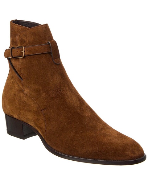 Saint Laurent Wyatt Jodphur Suede Bootie