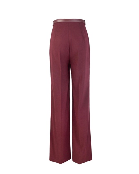 Belted Pressed Crease Palazzo Pants