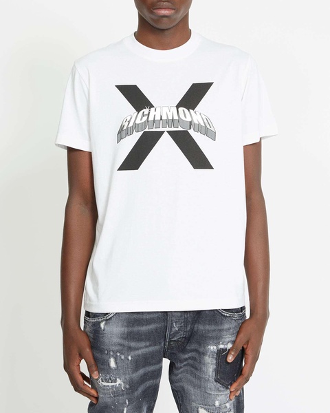 T-shirt With Contrasting Logo And Print