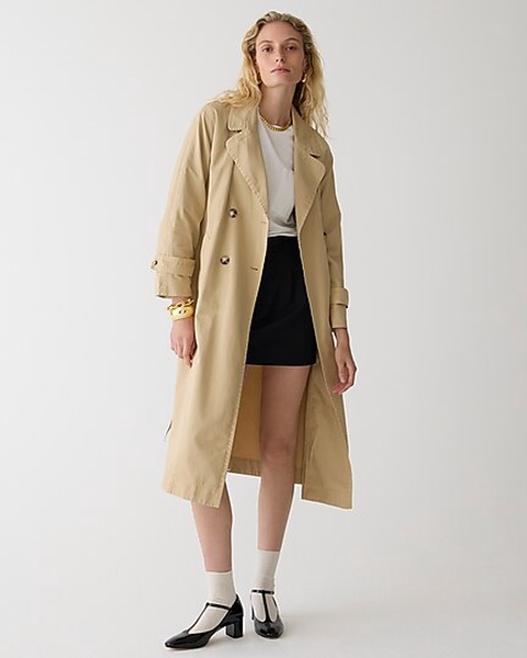 Relaxed heritage trench coat in chino