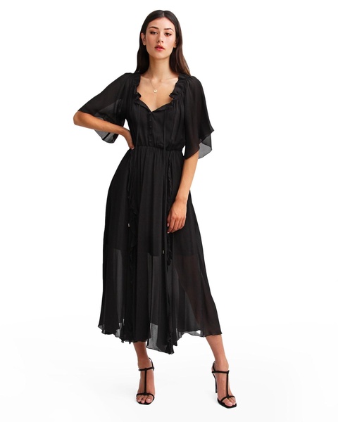 Women's Amour Ruffled Midi Dress