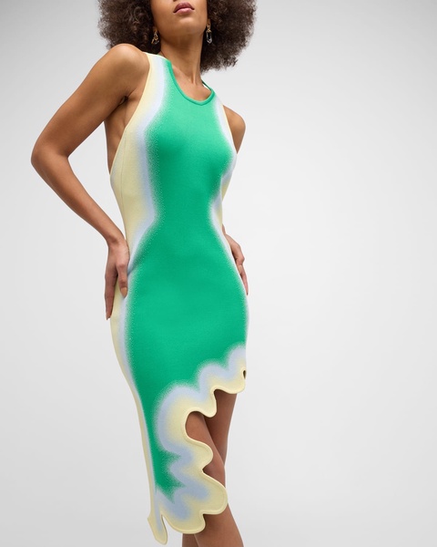 Lotus Short Wavy Asymmetric Dress