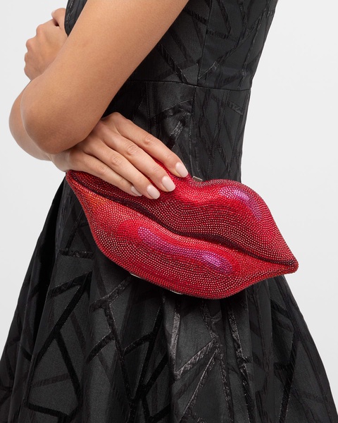 Hot Lips Crystal Clutch Bag