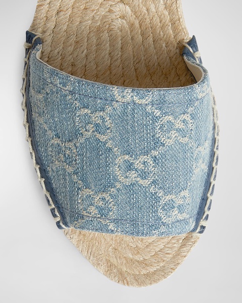 Pilar GG Denim Espadrille Sandals