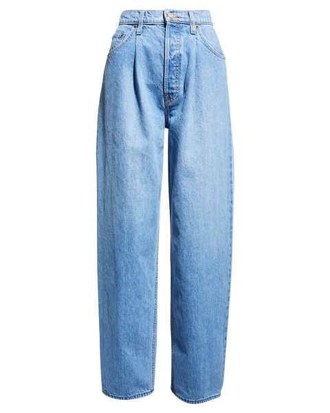 The Pleated Fun Dip Puddle Wide-Leg Jeans 