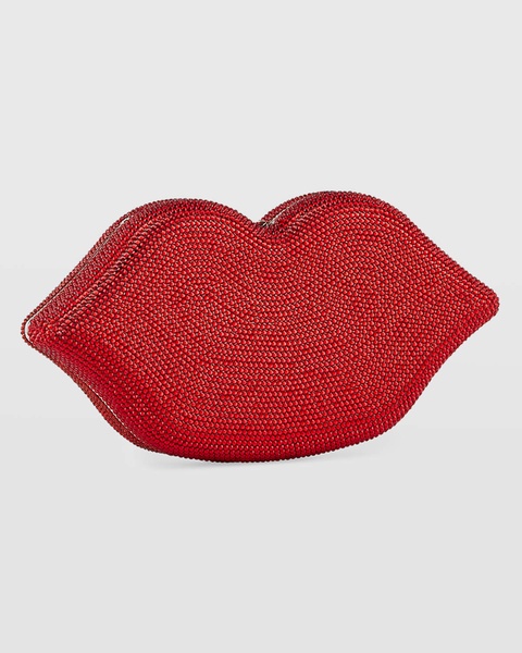 Hot Lips Crystal Clutch Bag