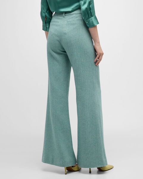 Pilar Wide-Leg Wool-Blend Pants