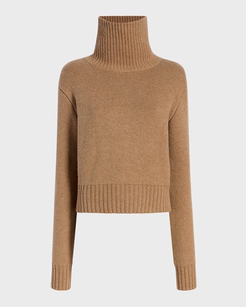 Jovie Cashmere Boxy Turtleneck Sweater