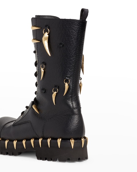 Saber Tooth Pierced Combat Boots