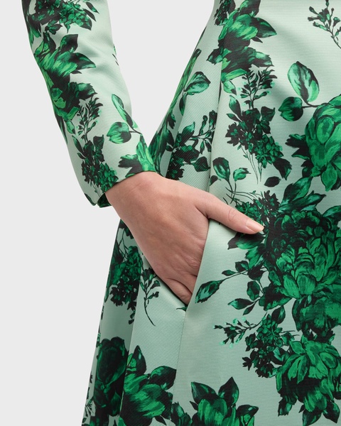 Brita Floral-Print Long-Sleeve Fit-&-Flare Midi Dress