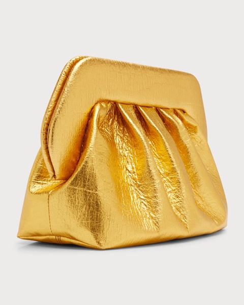 Bios Crinkled Metallic Clutch Bag