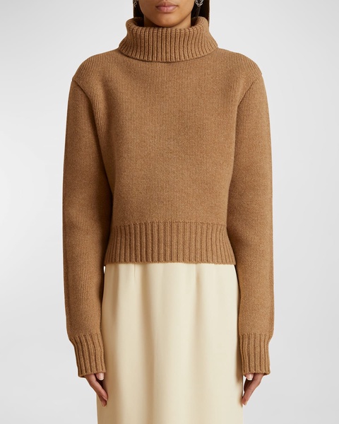 Jovie Cashmere Boxy Turtleneck Sweater