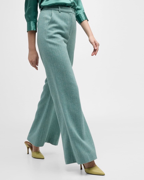 Pilar Wide-Leg Wool-Blend Pants