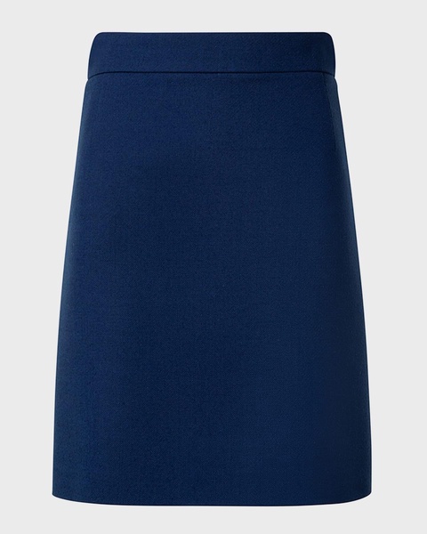 Wool Tricotine Short Pencil Skirt