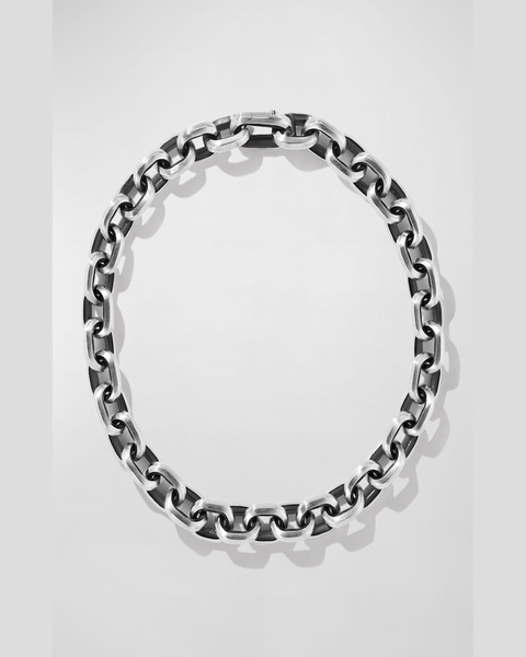 Men's Deco Chain Link Bracelet in Silver, 6.5mm