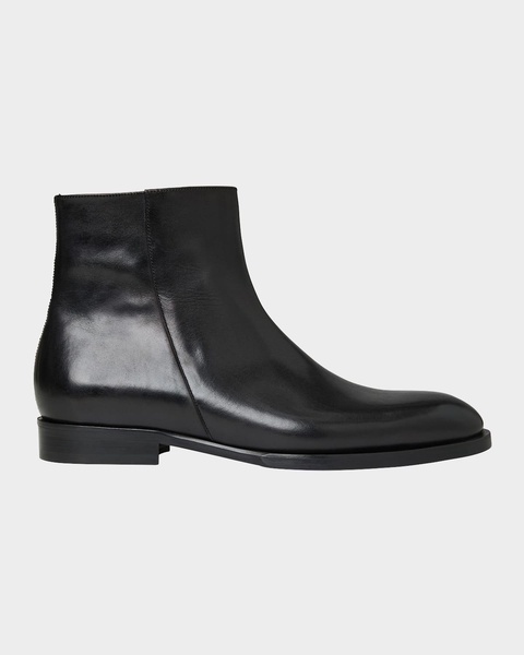 Men's Calvin Leather Zip Ankle Boots