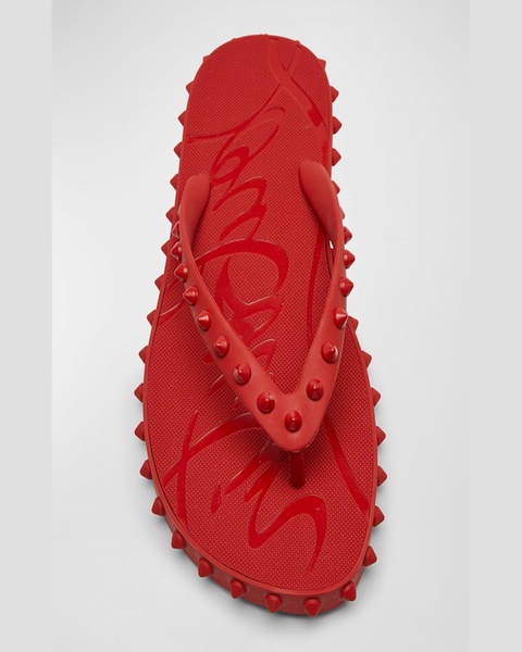 Loubi Donna Spike Red Sole Flip Flops