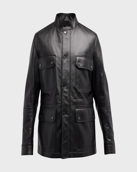 Men's Leather Field Jacket