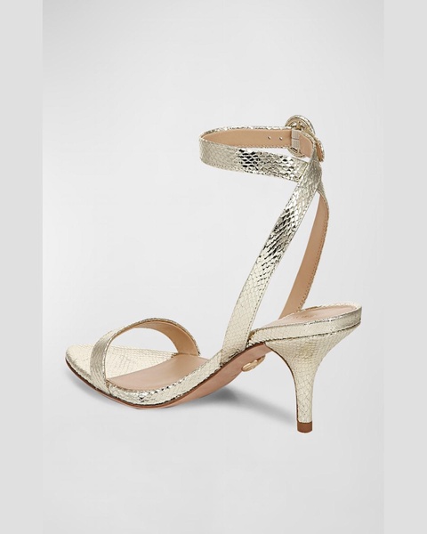 Darcelle Metallic Ankle-Strap Sandals