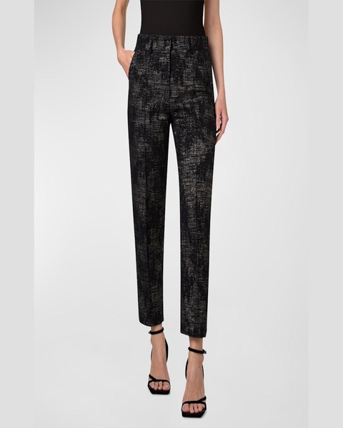 Feryn Denim Jacquard Tapered Pants