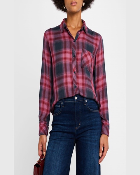 Hunter Plaid Button-Front Shirt 